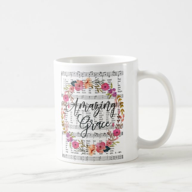 Taza floral del himno de la partitura de la (Derecha)