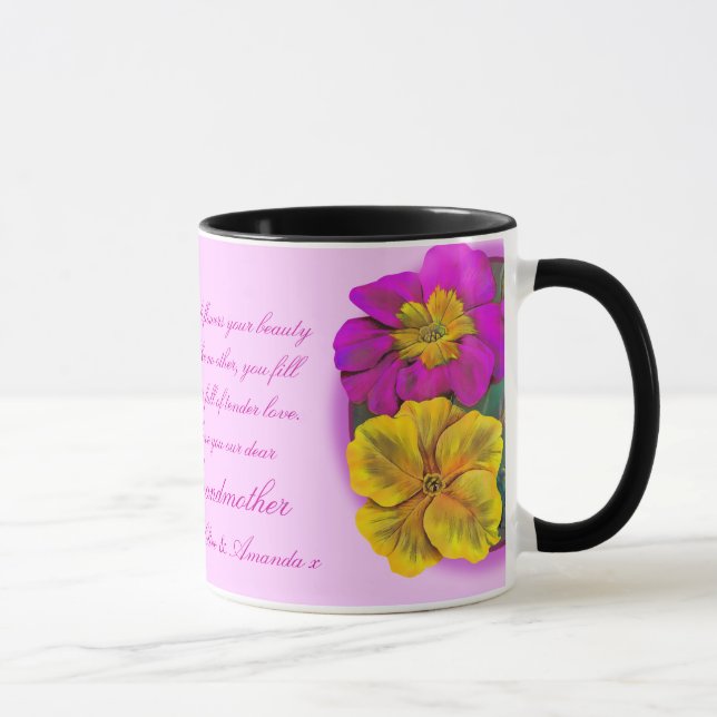 Taza floral del regalo de la bella arte del (Derecha)