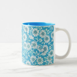 Taza floral del vintage