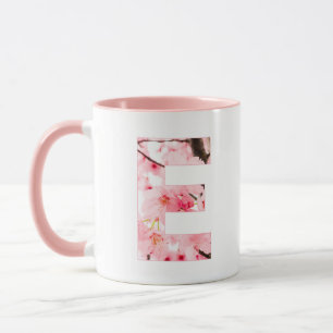 Taza Floral E Inicial   Nombre y Rasgos Personaliz