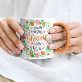 TAZA FLORAL ELEGANTE PERSONALIZADA EN LA COTA DE AMOR