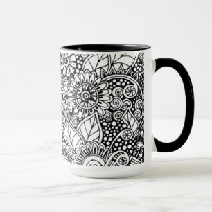Taza Floral étnico inspirado