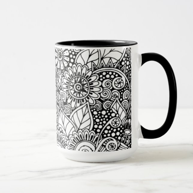 Taza Floral étnico inspirado (Derecha)