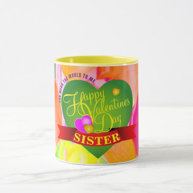 Taza Floral Happy Valentines (Centro)