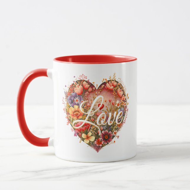 Taza Floral Heart Love Mug (Izquierda)