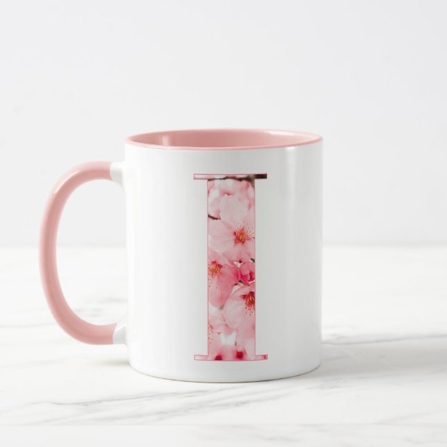 Taza Floral I Initial Mug | Personalized Name & Traits (Izquierda)
