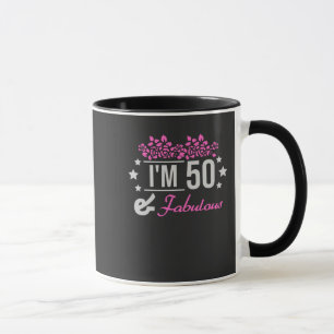 Taza floral im 50 años y decir fabuloso