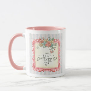 Taza floral impresionante de la estancia