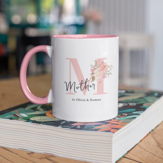 Taza Floral mamá inicial (Subido por el creador)