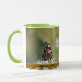 Taza Floral mariposa Amor guión de verano personal