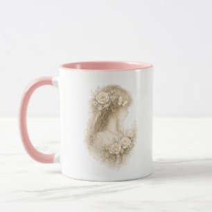 Taza Floral Mariposa Floral Girl