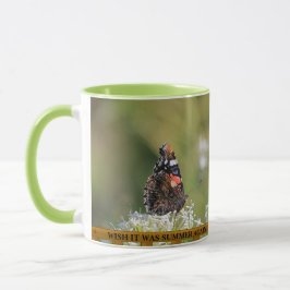 Taza Floral mariposa Wish fue verano nuevamente persona