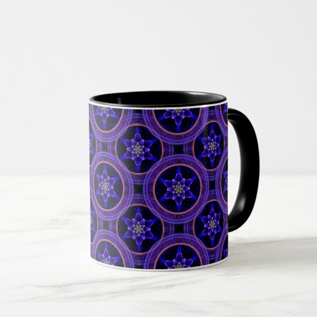 Taza Floral Modern Boho Elegant Abstract Pattern #505 (Anverso derecho)