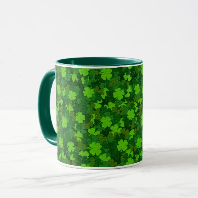 Taza Floral moderna de cuatro hojas (Anverso izquierdo)