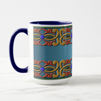Taza Floral Motif
