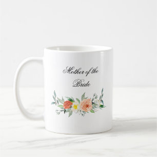 Taza floral personalizada del favor de la boda de
