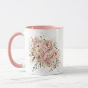 Taza Floral Personalizado con tu Nombre