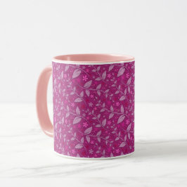 Taza Floral popular rosa moderno elegante