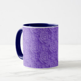 Taza Floral popular Rosa morado de lujo