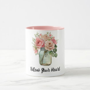 Taza Floral rosa de rosas
