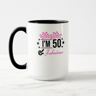 Taza floral rosa im 70 años y fabuloso
