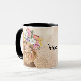 Taza Floral Safari salvaje un bebé ducha oro