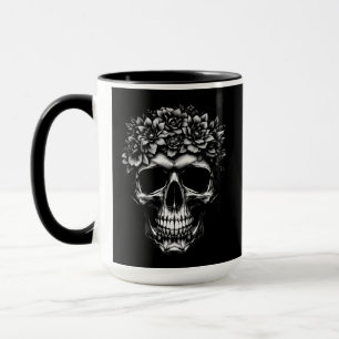 Taza Floral Skull