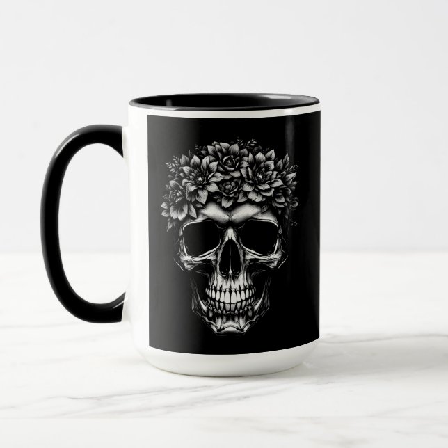 Taza Floral Skull (Izquierda)