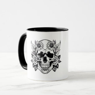Taza Floral Skull Mug