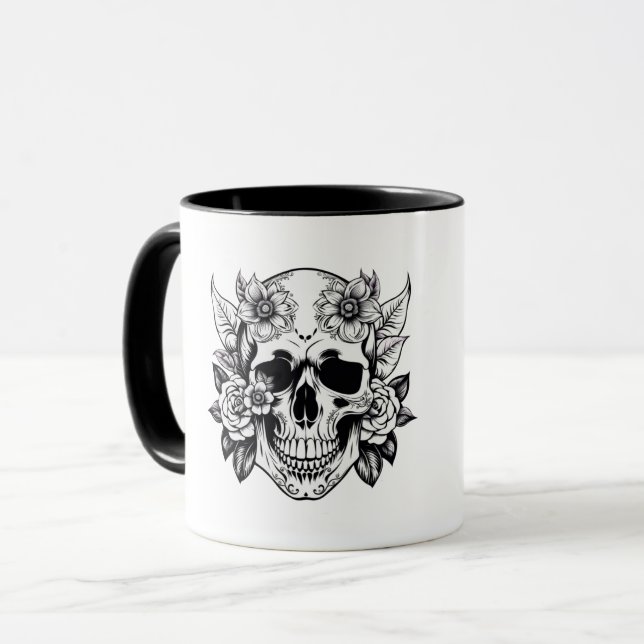 Taza Floral Skull Mug (Anverso izquierdo)