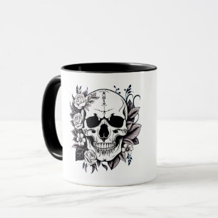 Taza Floral Skull Mug