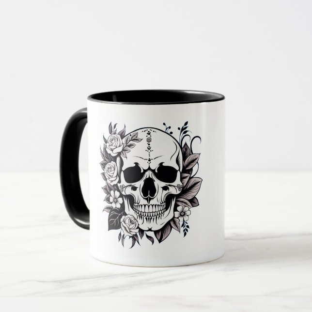 Taza Floral Skull Mug (Anverso izquierdo)