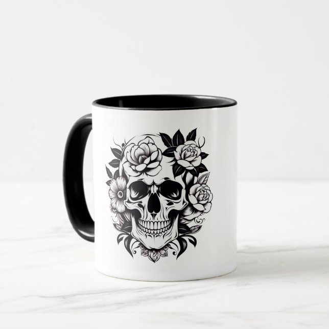 Taza Floral Skull Mug (Anverso izquierdo)