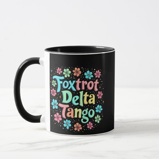 Taza Floral sutil anti Trump 8647 anti Maga (Izquierda)