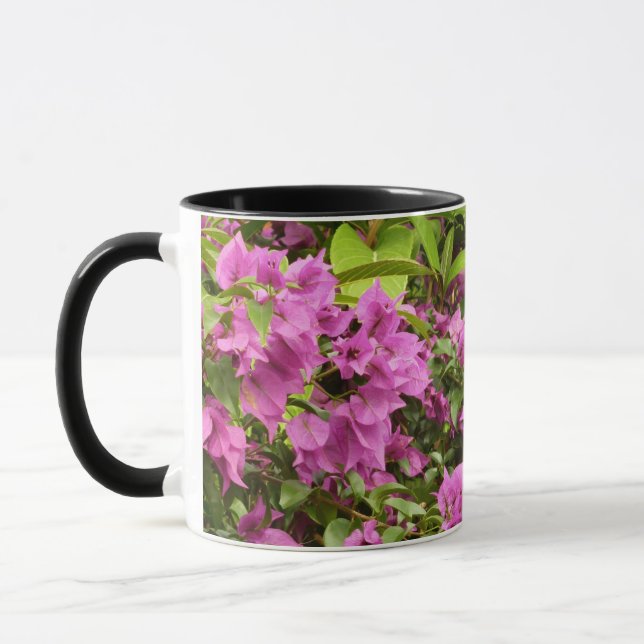 Taza Floral Tropical Morada Bougainvillea (Izquierda)