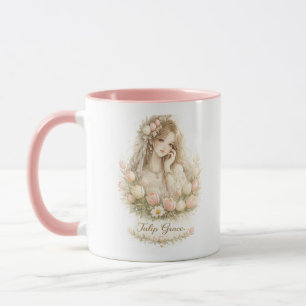 Taza Floral Tulip Grace Floral Girl