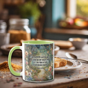 Taza Floral Woodland King James Scripture Salm 18