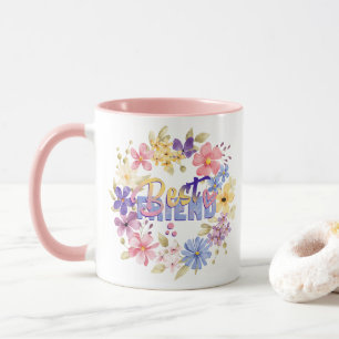 Taza Floral Wreath Best Friends