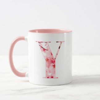 Taza Floral Y Initial Mug | Personalized Name & Traits