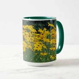 Taza Floral Yellow Daisies Garden Photo