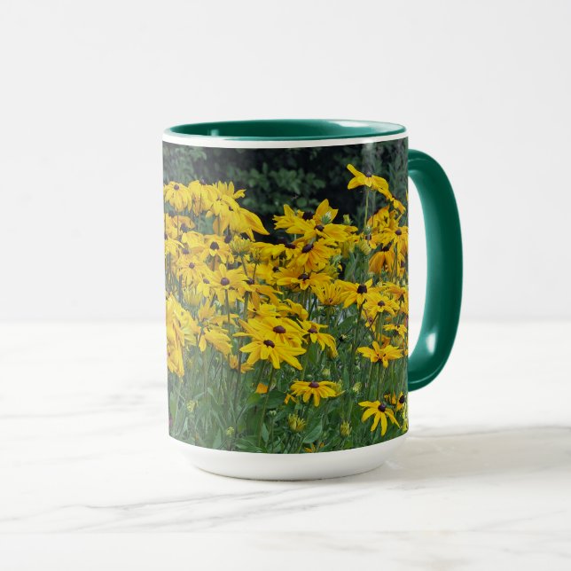 Taza Floral Yellow Daisies Garden Photo (Anverso derecho)