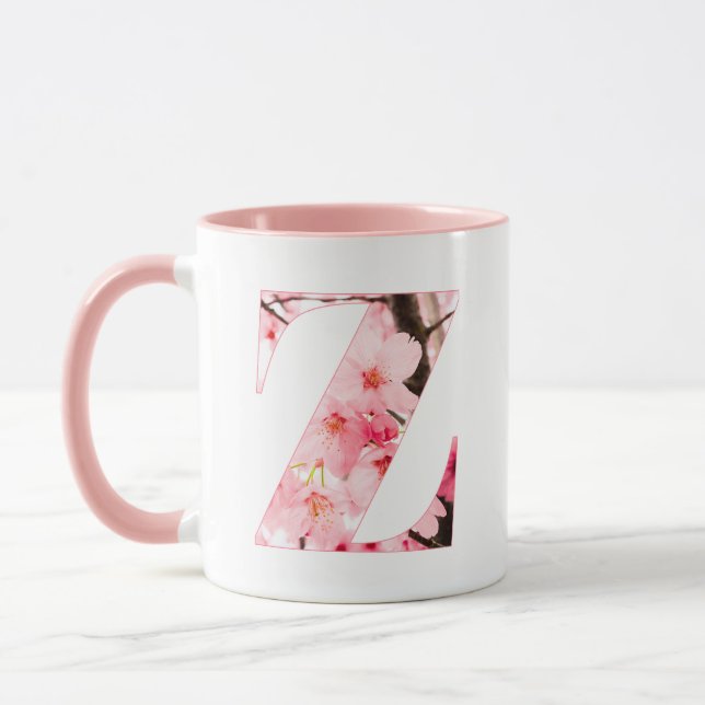Taza Floral Z Initial Mug | Personalized Name & Traits (Izquierda)