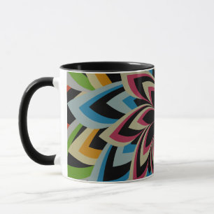 TAZA FLORALES REMOLINO COLORIDOS