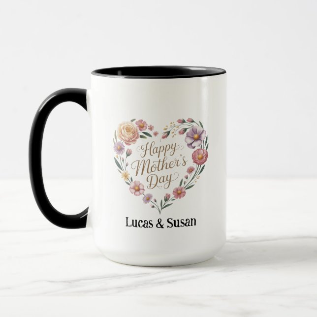 Taza Florals Flowers Happy Mother's Day Gift Combo (Izquierda)