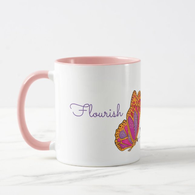 Taza "Florecer" mariposa de primavera (Izquierda)