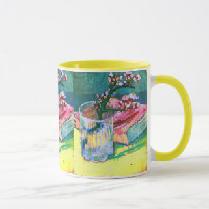 Taza Floreciente libro de vidrio de rama de almendras V