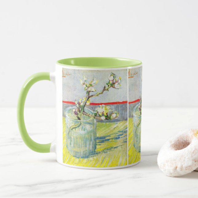 Taza Floreciente rama de almendras de Vincent van Gogh (Con donut)