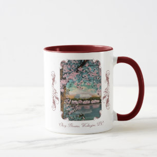 Taza Florecimiento de cerezo café victoriano Mug