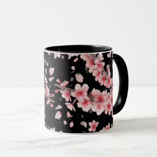 Taza Florecimiento de cerezo japonés rosa blanco