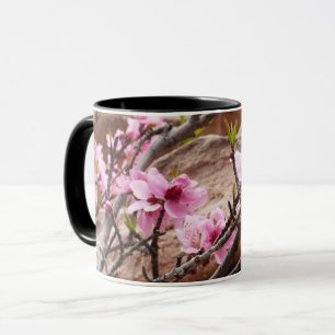 Taza Florecimiento de primavera en las rocas del Zion